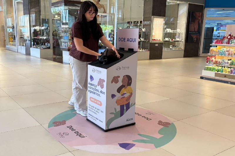 Franca Shopping inicia campanha de arrecadação de agasalhos em parceria com a ALLOS